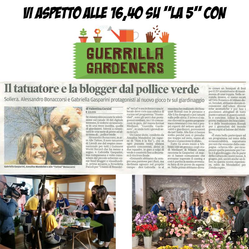 Una cuoca giardiniera " Guerrilla Gardeners"